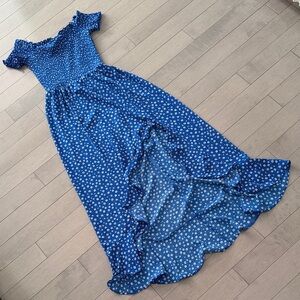 Blue Floral Maxi Dress